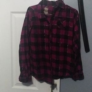 Faded glory kids flannel looking long sleeve shirt
